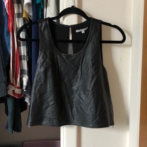 Madison Marcus Leather Crop Top